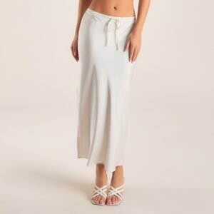 Satin Maxi Skirt - Off White