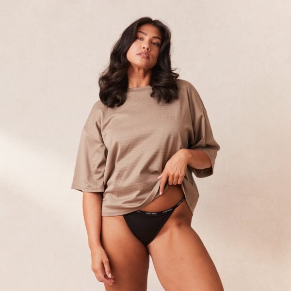 Classic Fleece Oversized Pajama Tee - Fawn - Image 7