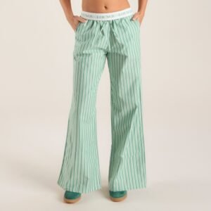Pinstripe Pants - Green