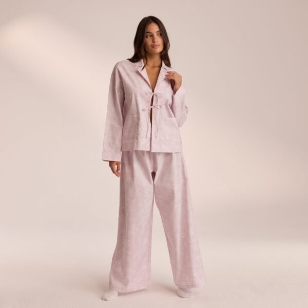 Cotton Pajama Shirt - Lilac - Image 2
