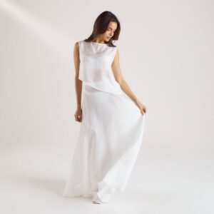 Sheer Maxi Skirt - White