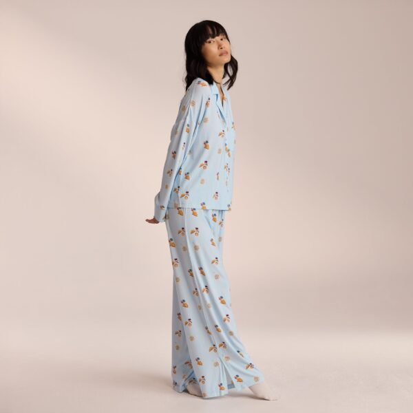 Modal Pajama Shirt - Blue - Image 2