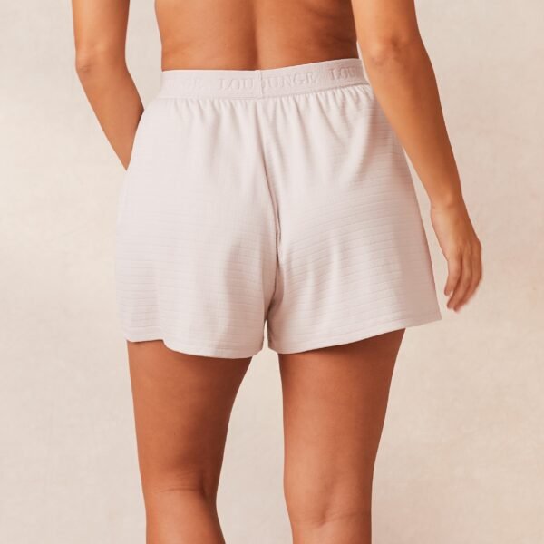 Classic Fleece Oversized Pajama Shorts - Cream - Image 2