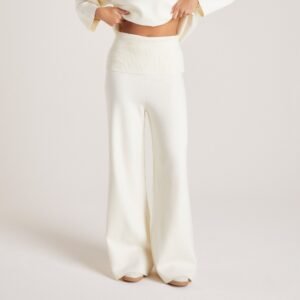 Knitted Pants - Creme