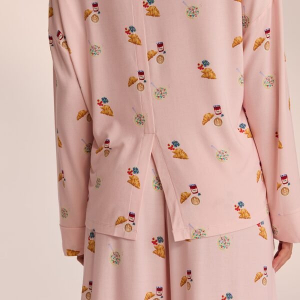 Modal Pajama Shirt - Pink - Image 4