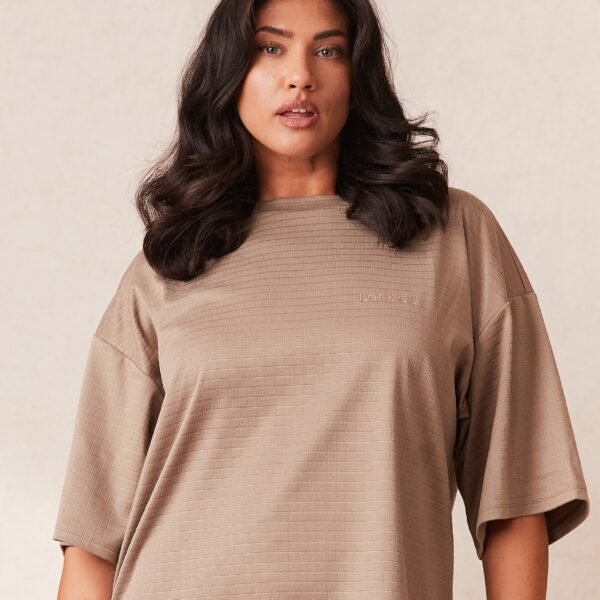Classic Fleece Oversized Pajama Tee - Fawn - Image 10