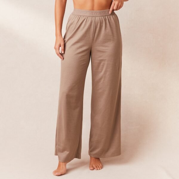 Classic Fleece Oversized Pajama Trousers - Fawn - Image 4