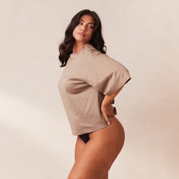 Classic Fleece Oversized Pajama Tee - Fawn - Image 11