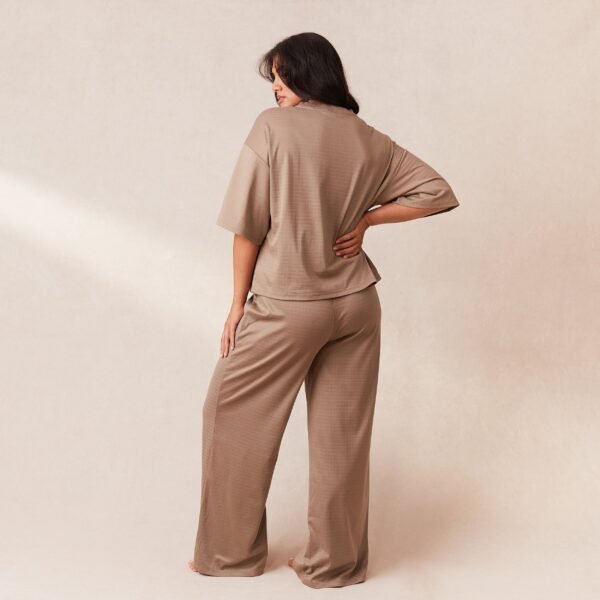 Classic Fleece Oversized Pajama Trousers - Fawn - Image 11