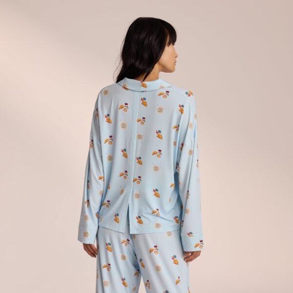 Modal Pajama Shirt - Blue - Image 6