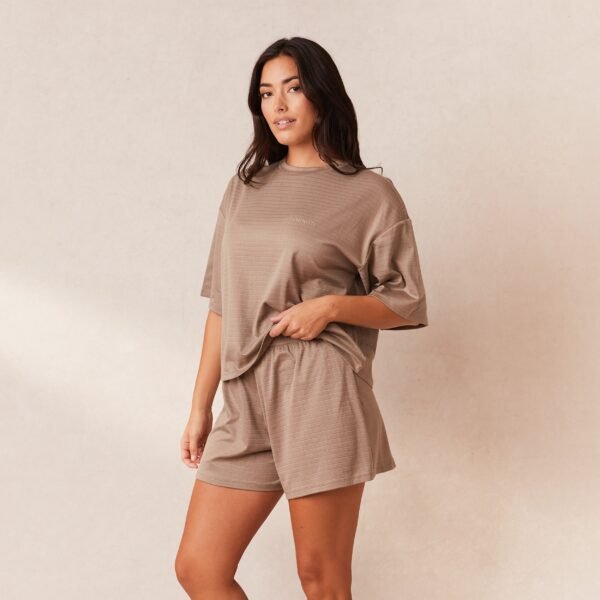 Classic Fleece Oversized Pajama Shorts - Fawn - Image 6