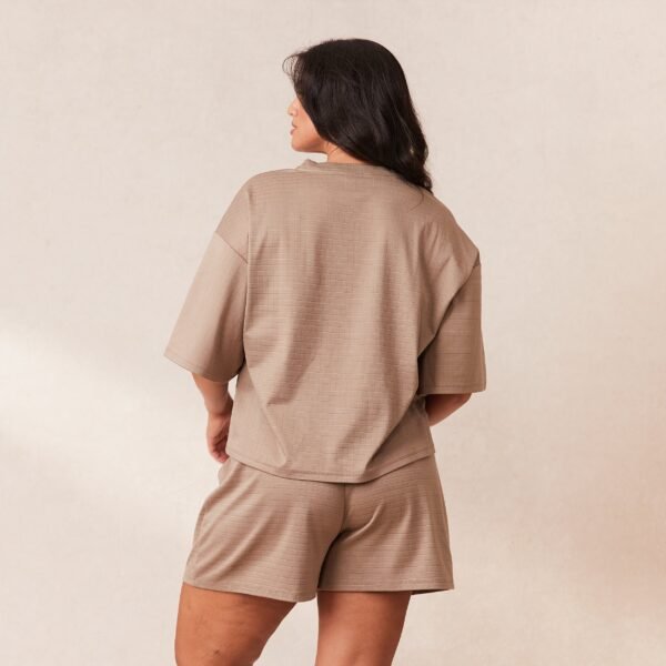 Classic Fleece Oversized Pajama Tee - Fawn - Image 12