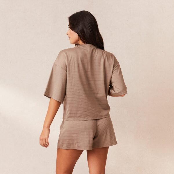Classic Fleece Oversized Pajama Tee - Fawn - Image 6